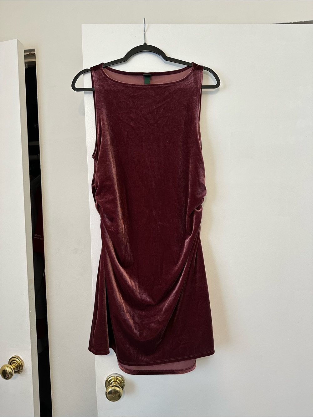 wild fable Sleeveless Velvet Mini Dress in Burgundy - Picture 1 of 6